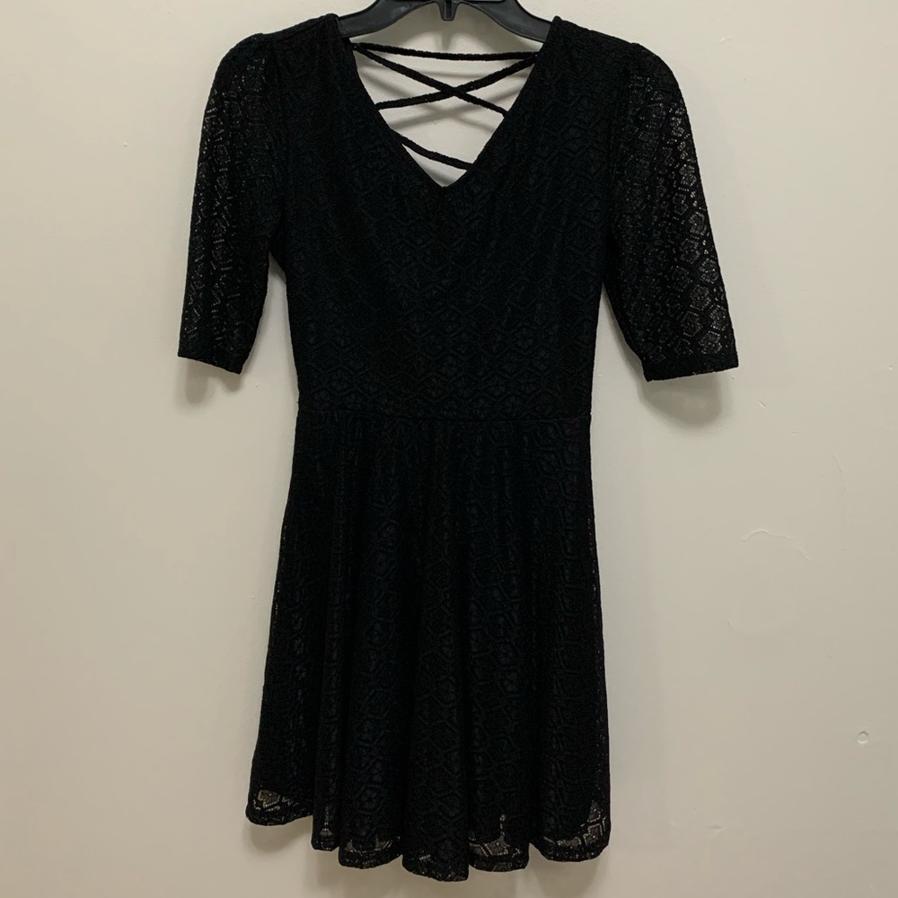 Black Dress with Open Back